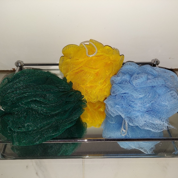 Large mesh loofahs-set of 3 - Picture 2 of 2